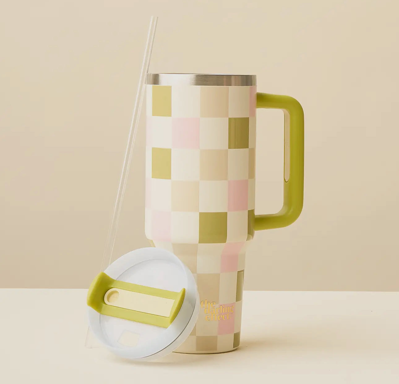 Green Checkered Take Me Everywhere 40oz