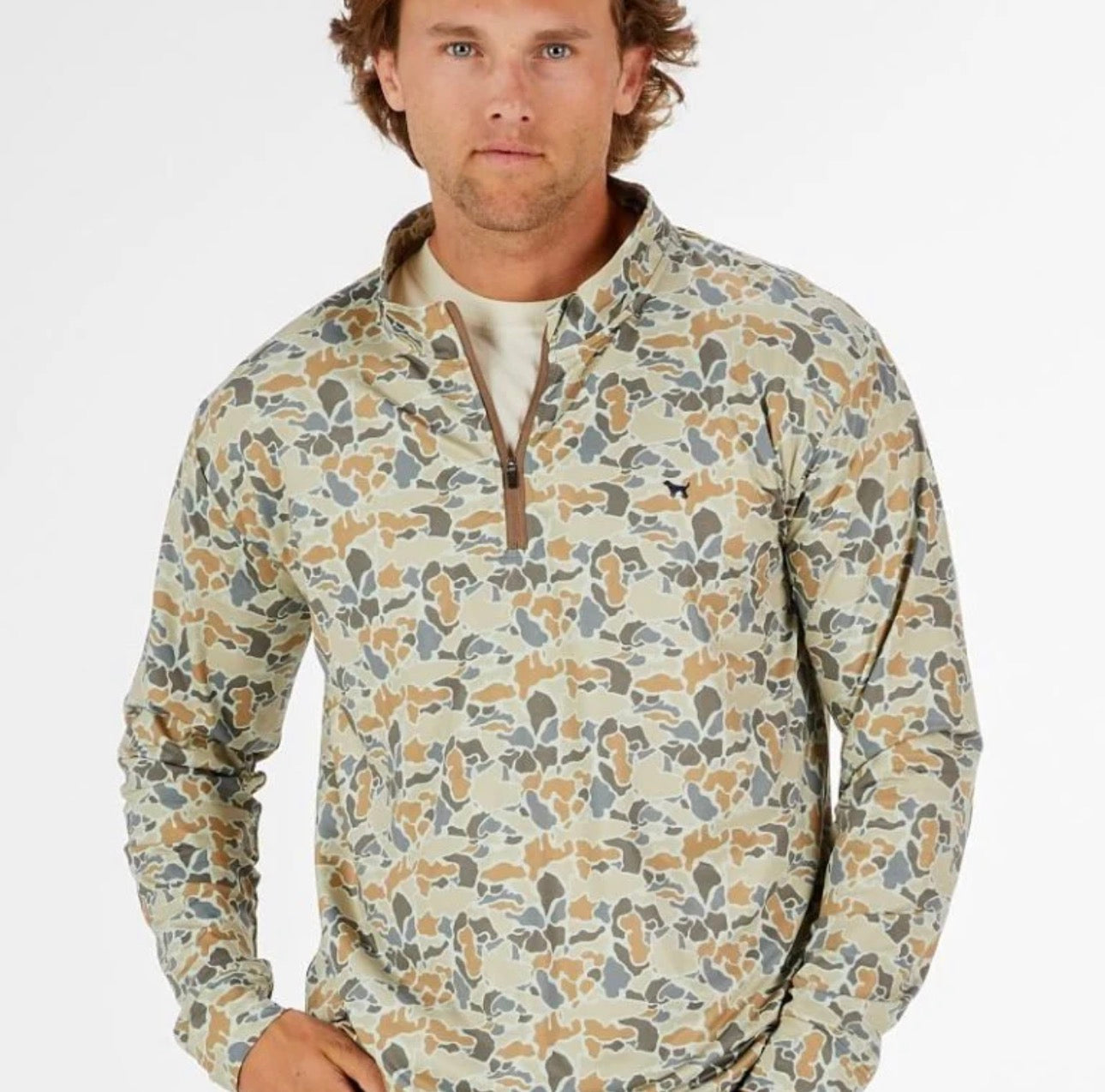 Light Camo Performance Quarter Zip Pullover - Simply Southern
