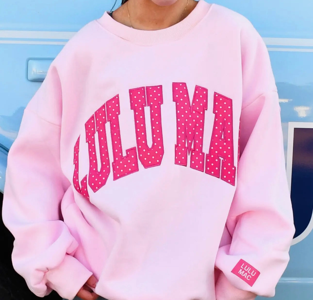 Lulu Mac Pink w/ Hot Pink Polka Dots
