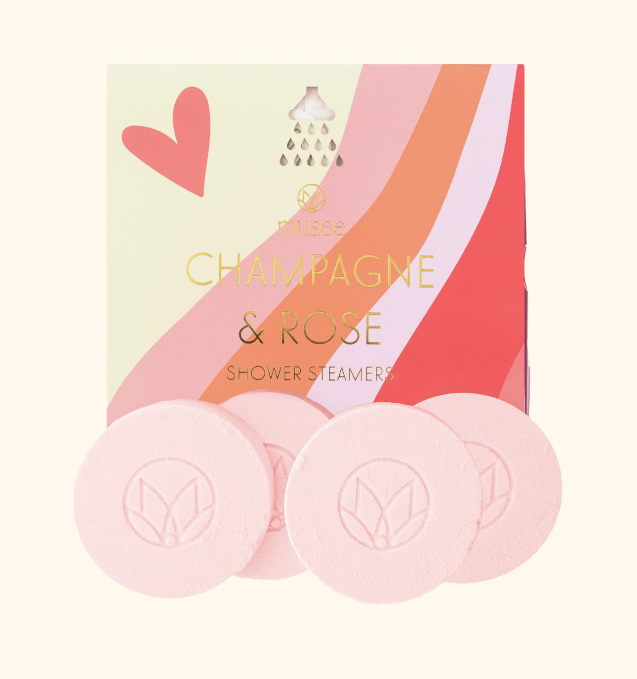 Champagne and Rose Shower Steamers Musee