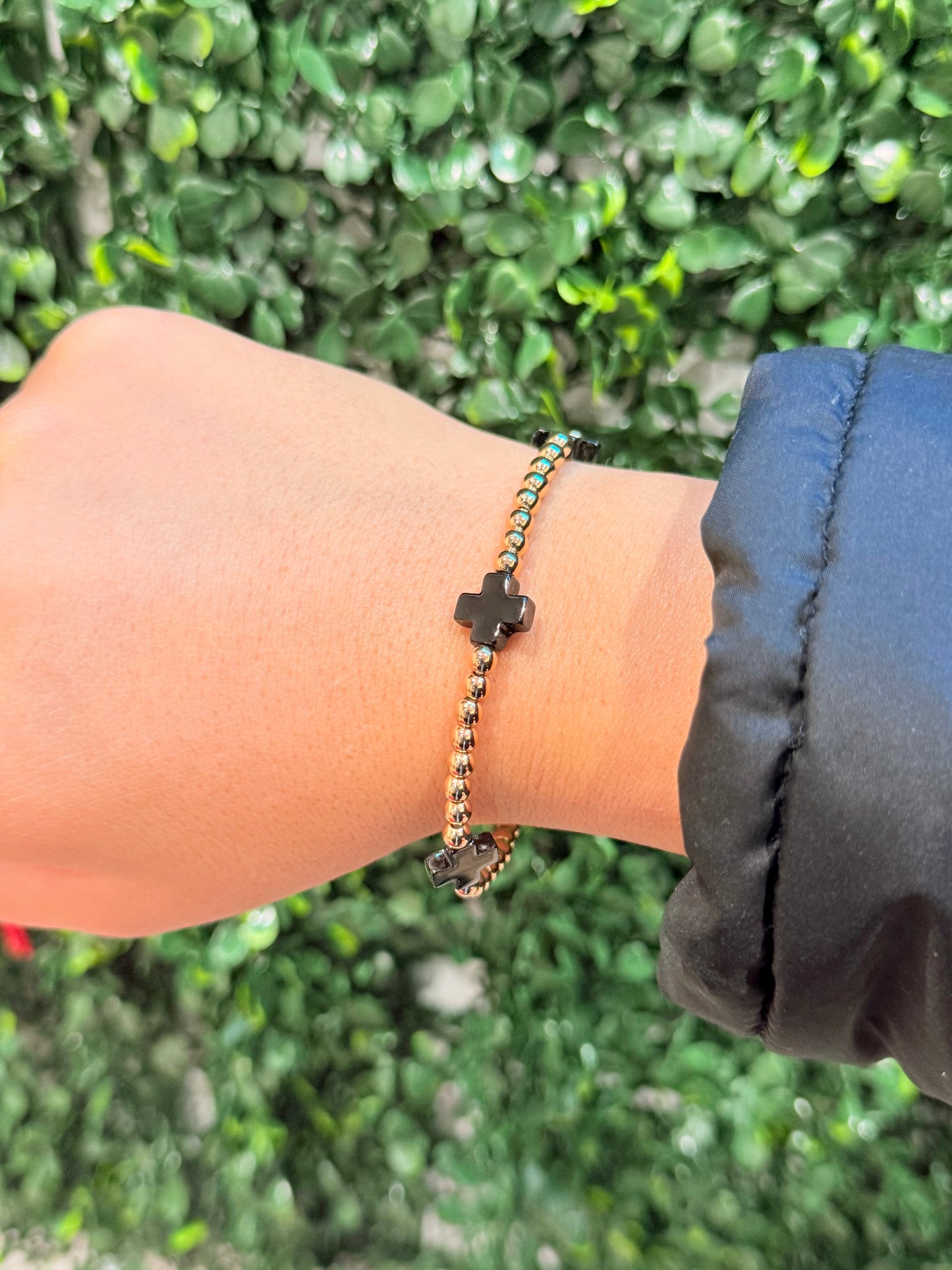 Black Cross Bracelet