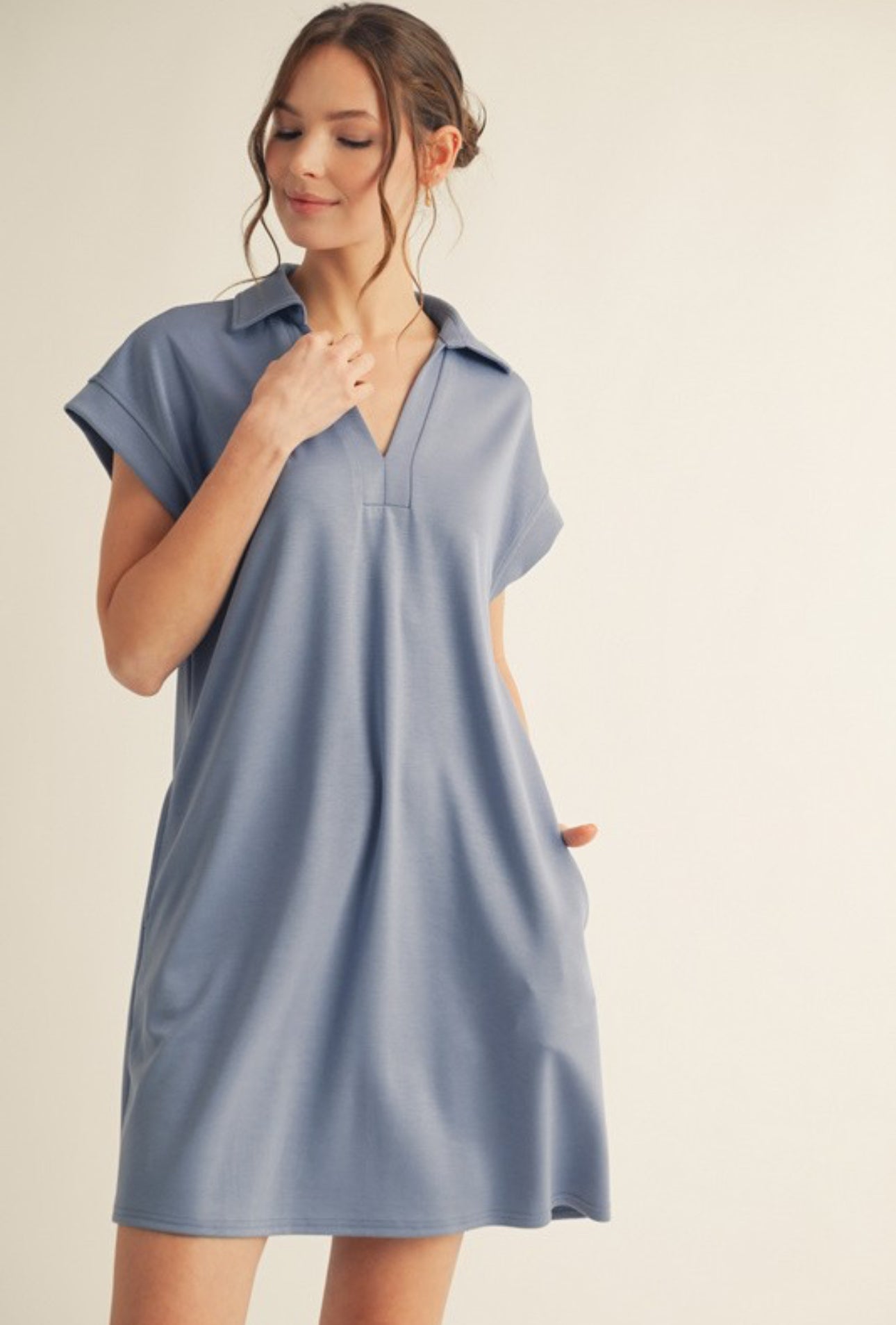 Slate Petal Dress Plus