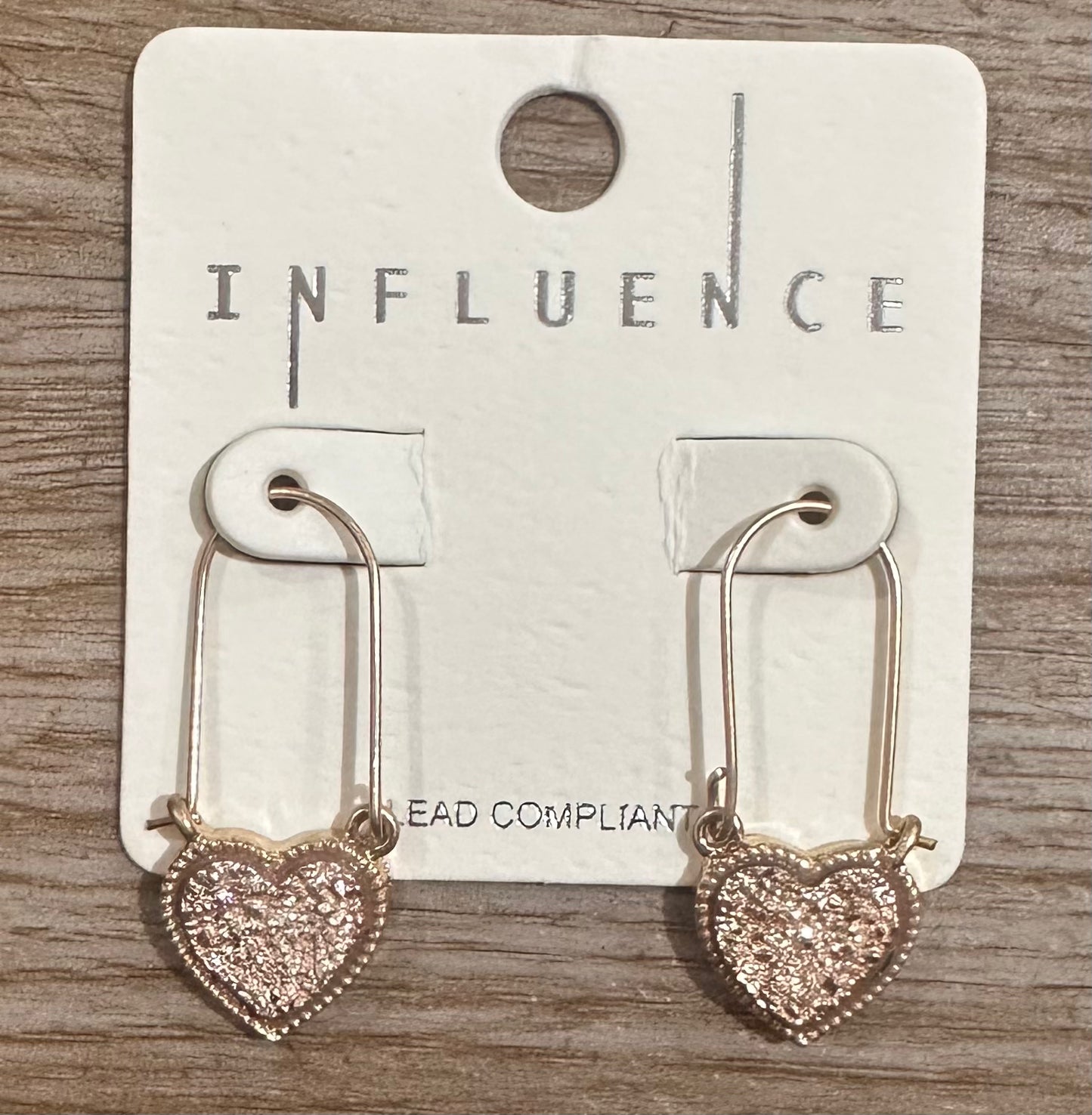 Rose Gold Heart Earrings