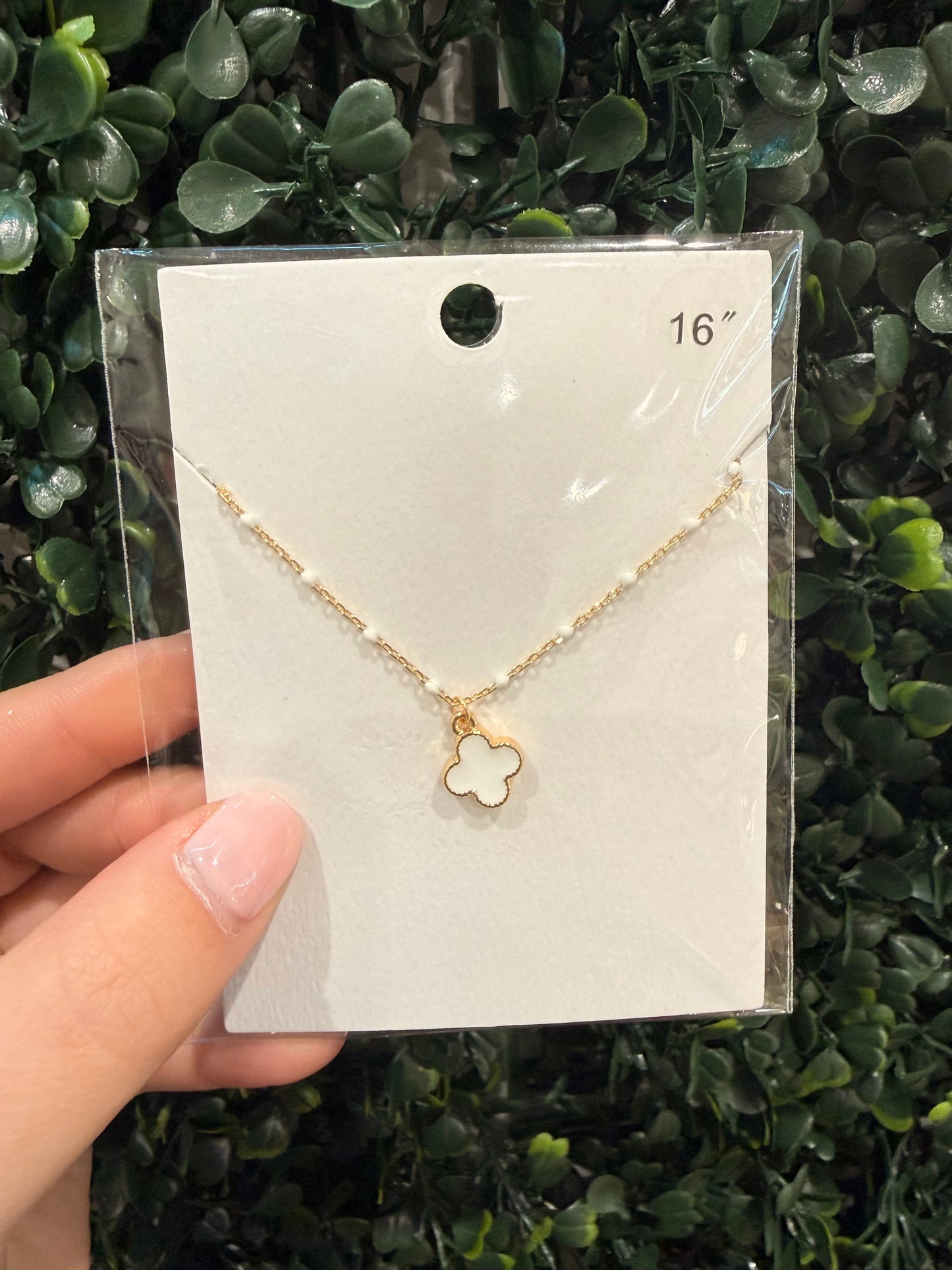 White Clover Necklace