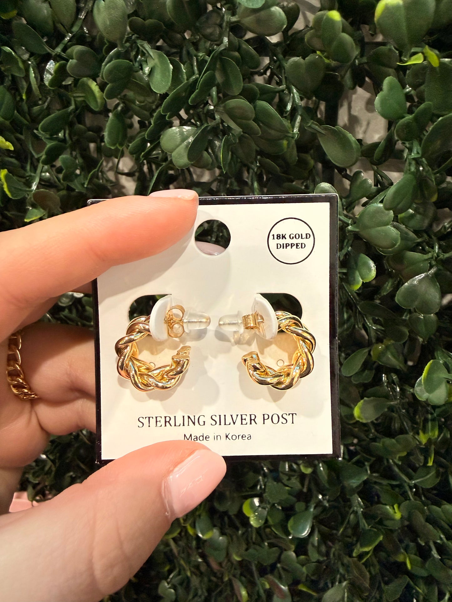 Mini Gold Twist Earrings