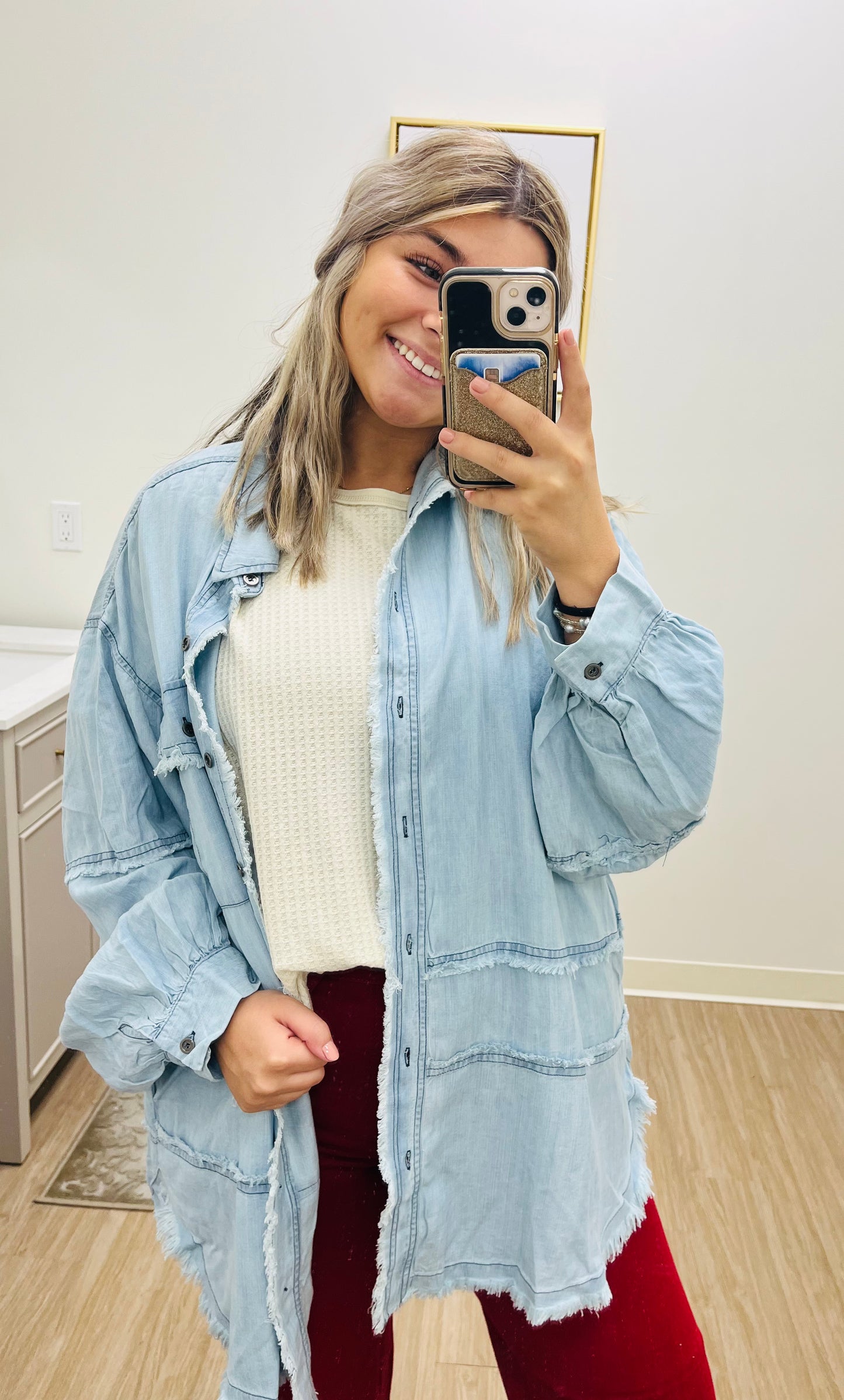 Denim Button Up Dress