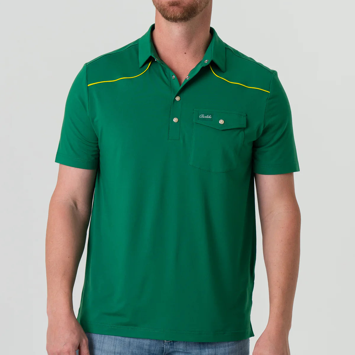 Pearl snap performance button up