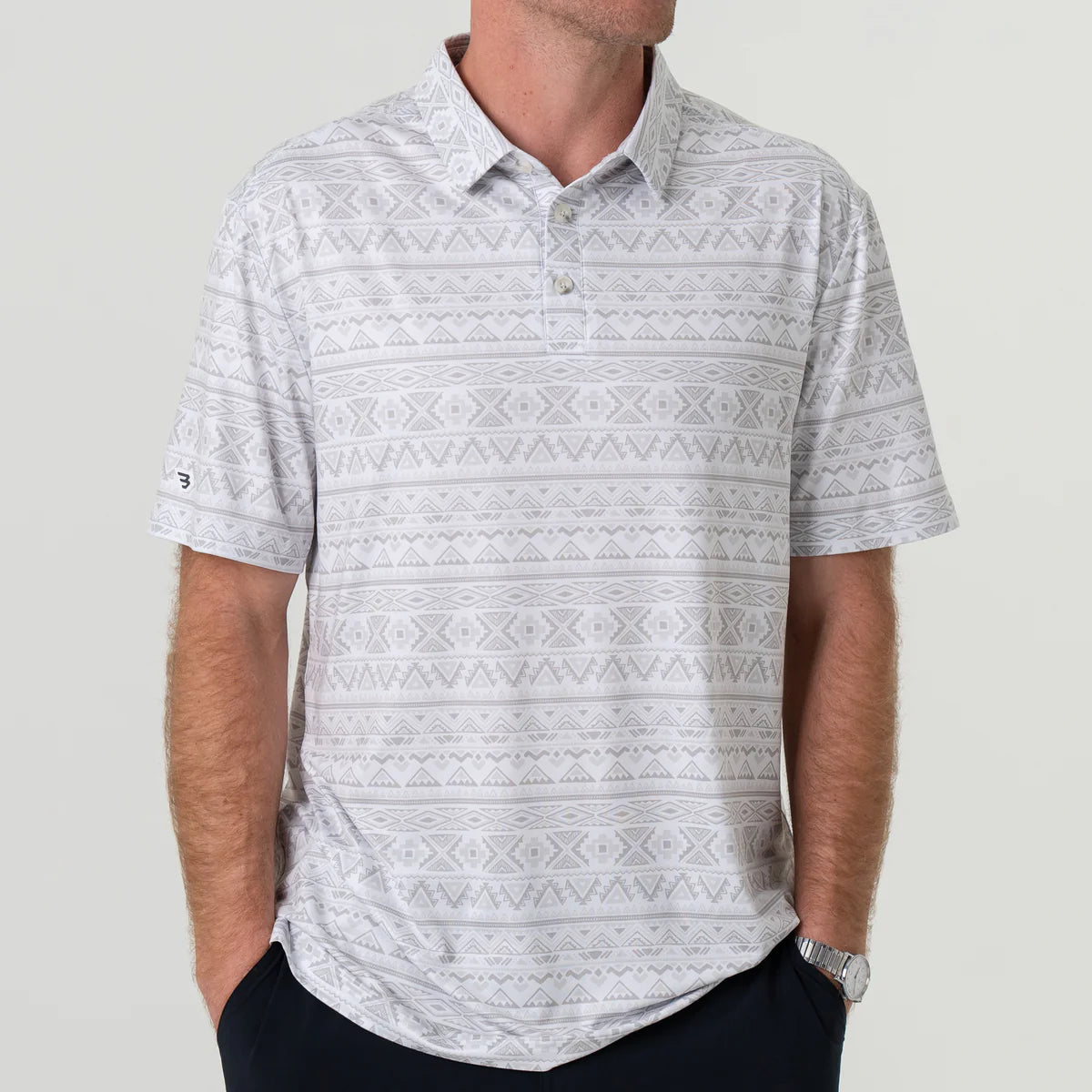 Gray Aztec performance shirt