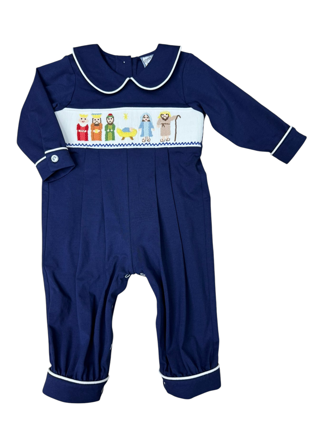 Nativity Smocked Boy Bubble Longall Three Sisters