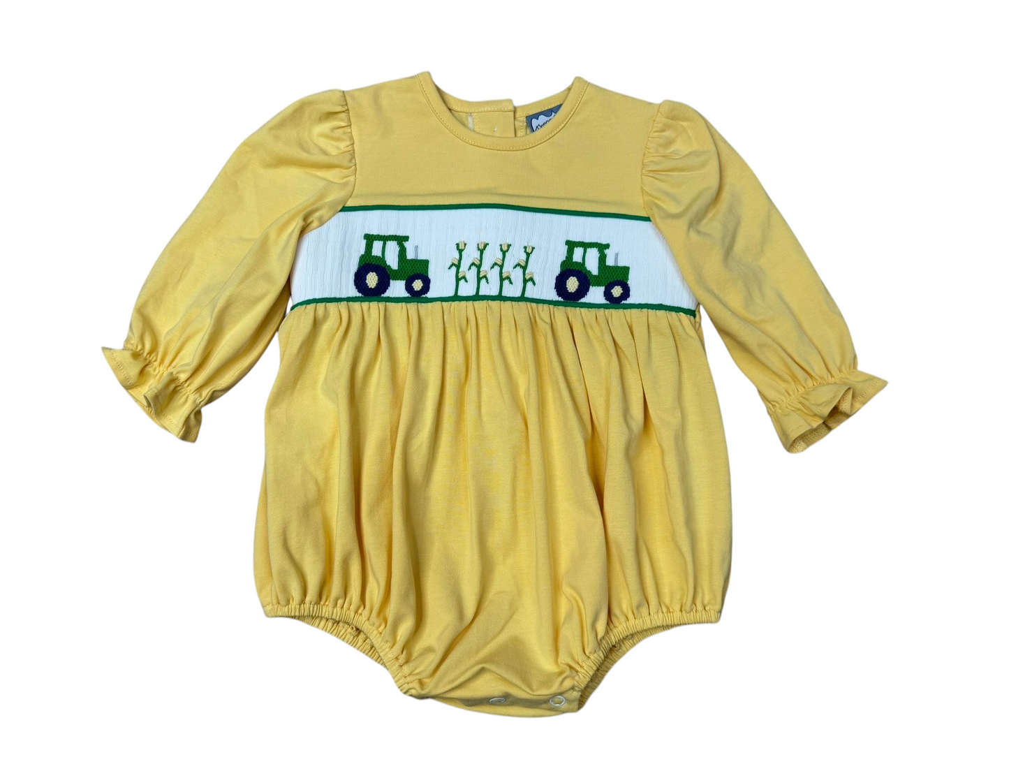 Harvest Time Smocked Girl Bubble Three Sisters