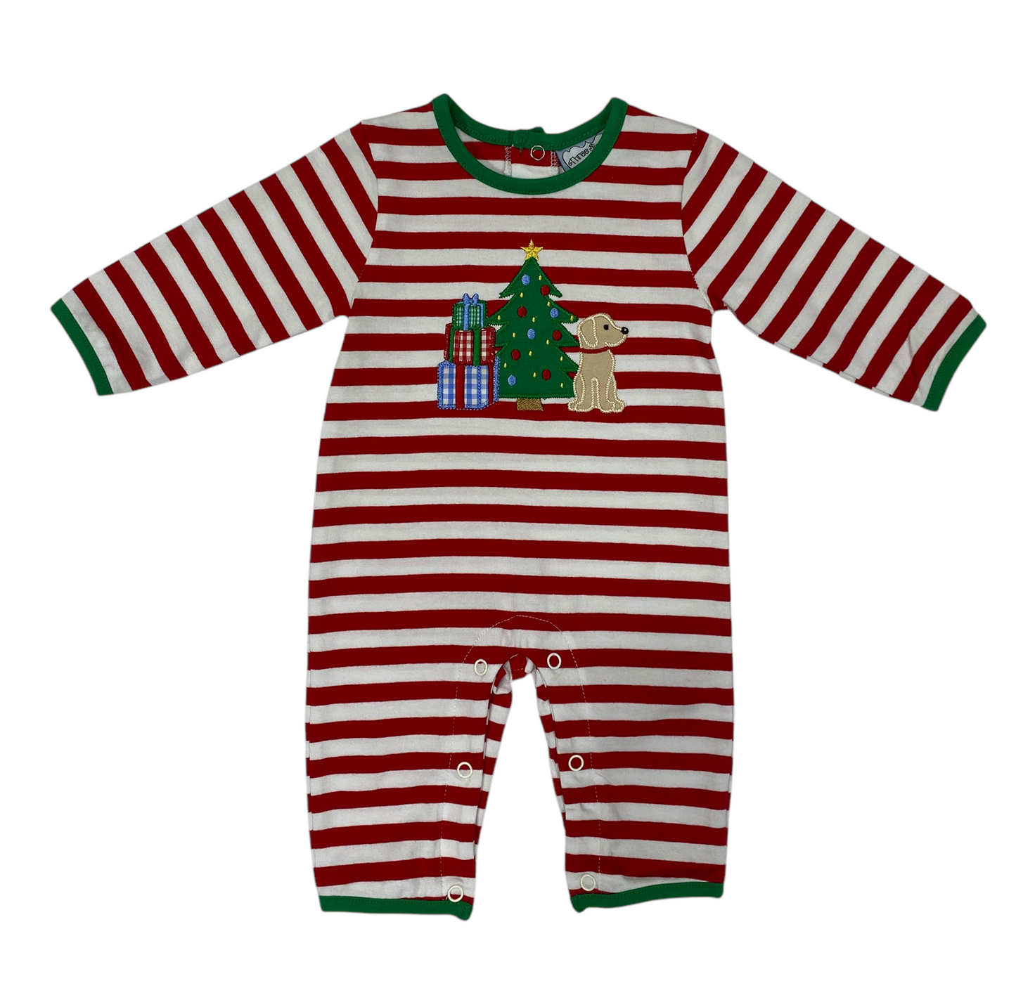 Christmas Morning Boy Romper Three Sisters