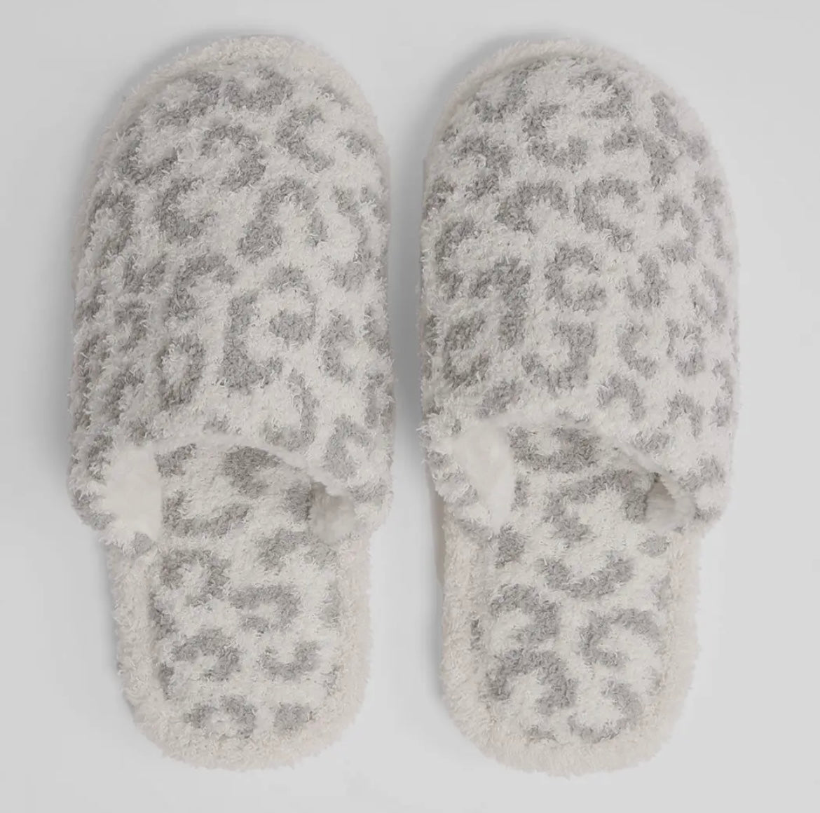 Grey Leopard Pattern Slipper Comfylux