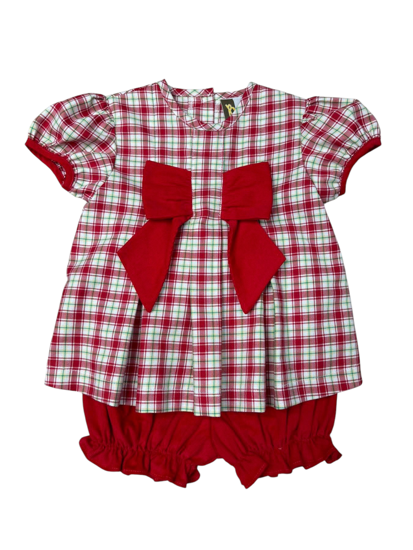 Christmas Plaid Kenzie Bloomer Set Banana Split