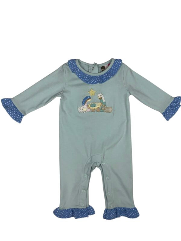 Nativity Appliqué Girls Romper Banana Split