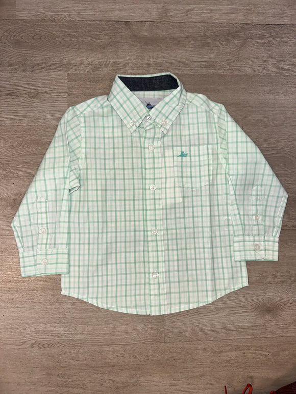 Misty jade southbound plaid button up