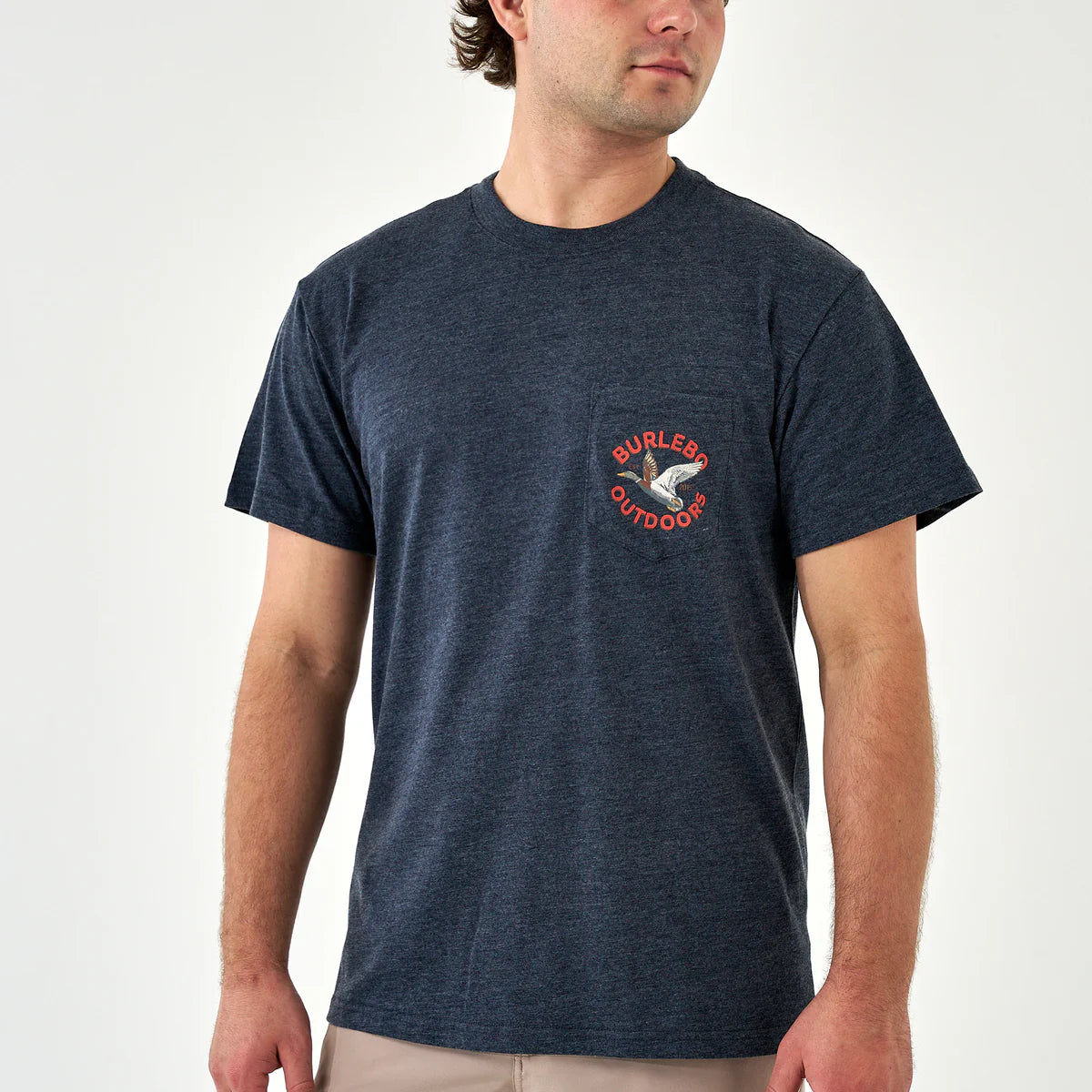 Old School Duck Hunt - Heather Navy Burlebo