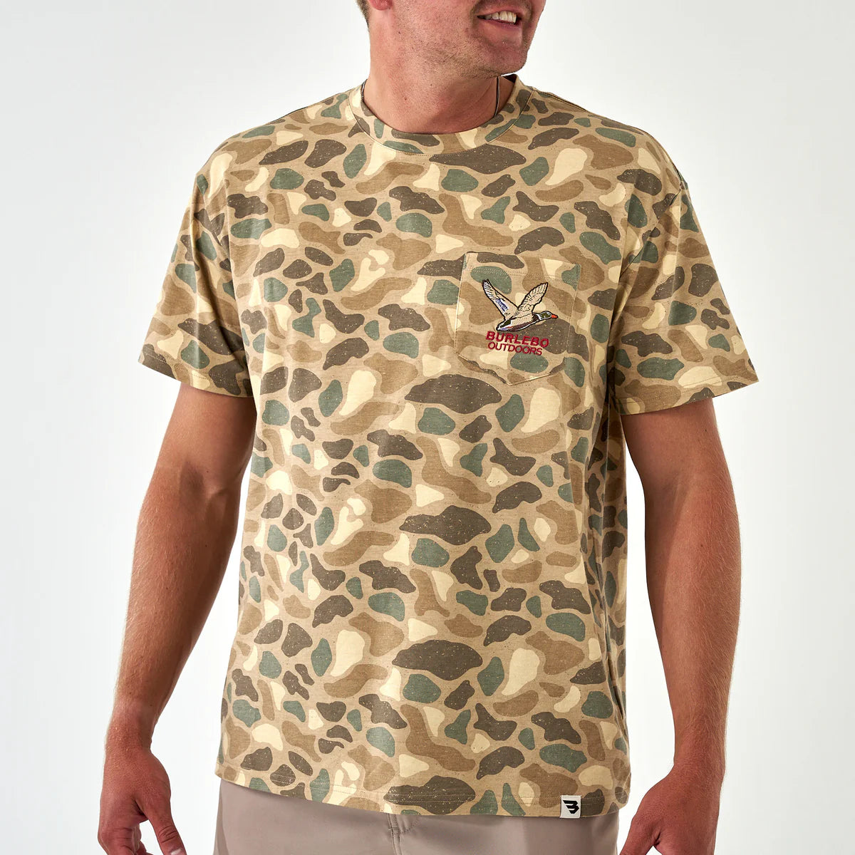 Pintail Camo Short Sleeve Pocket Tee Burlebo