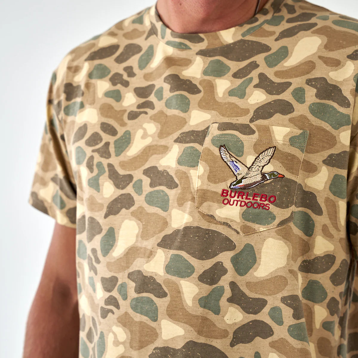 Pintail Camo Short Sleeve Pocket Tee Burlebo