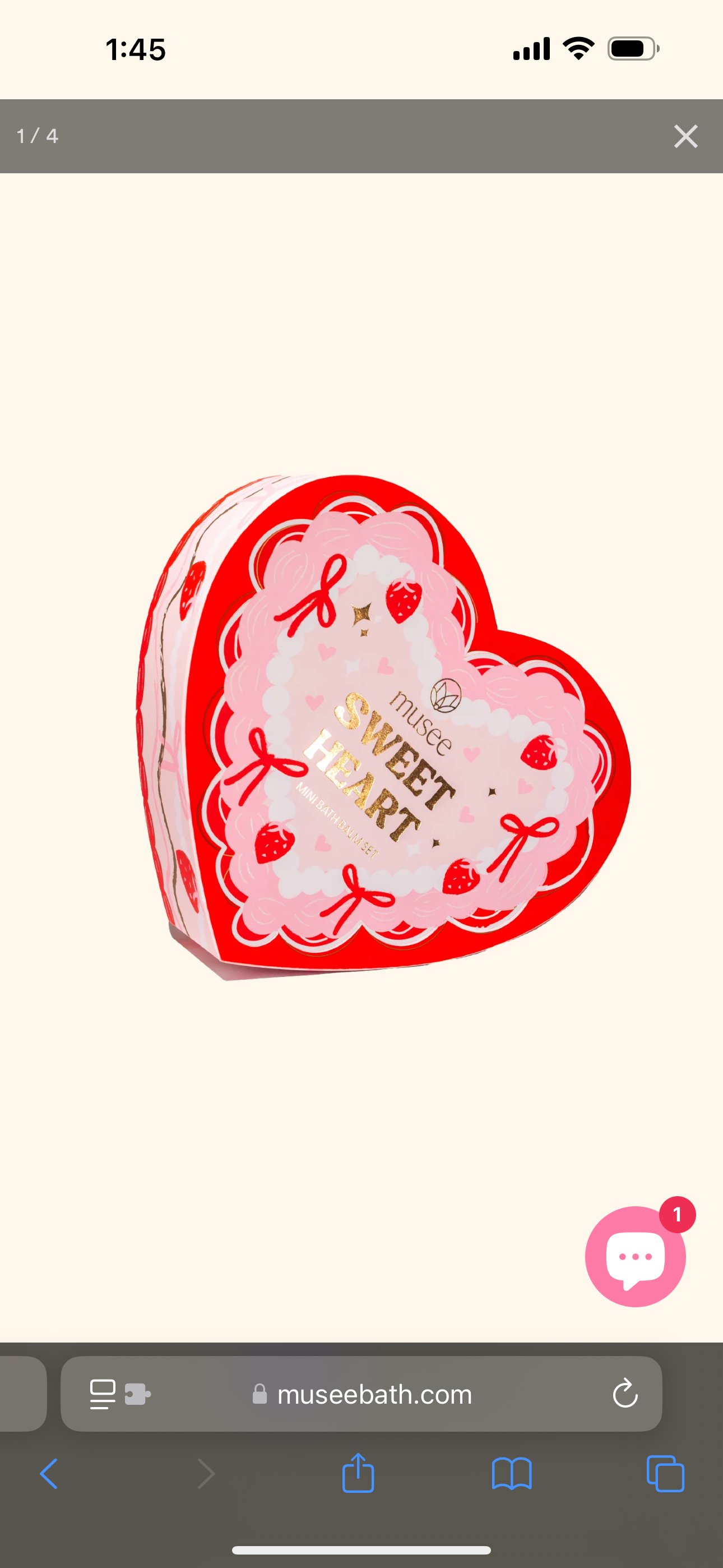 Sweet Heart Three Bath Balm Set Musee
