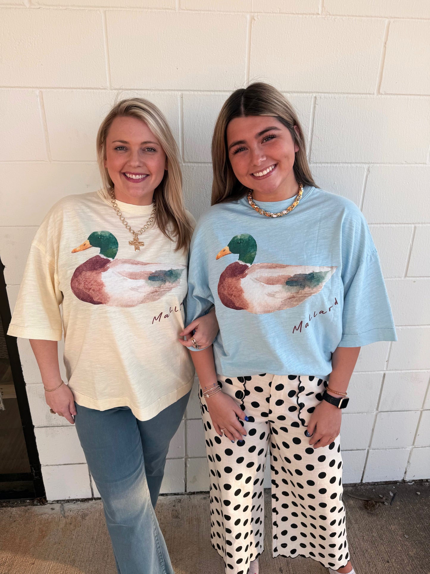 Mallard Oversized Tee | Light Blue and Butter Yellow