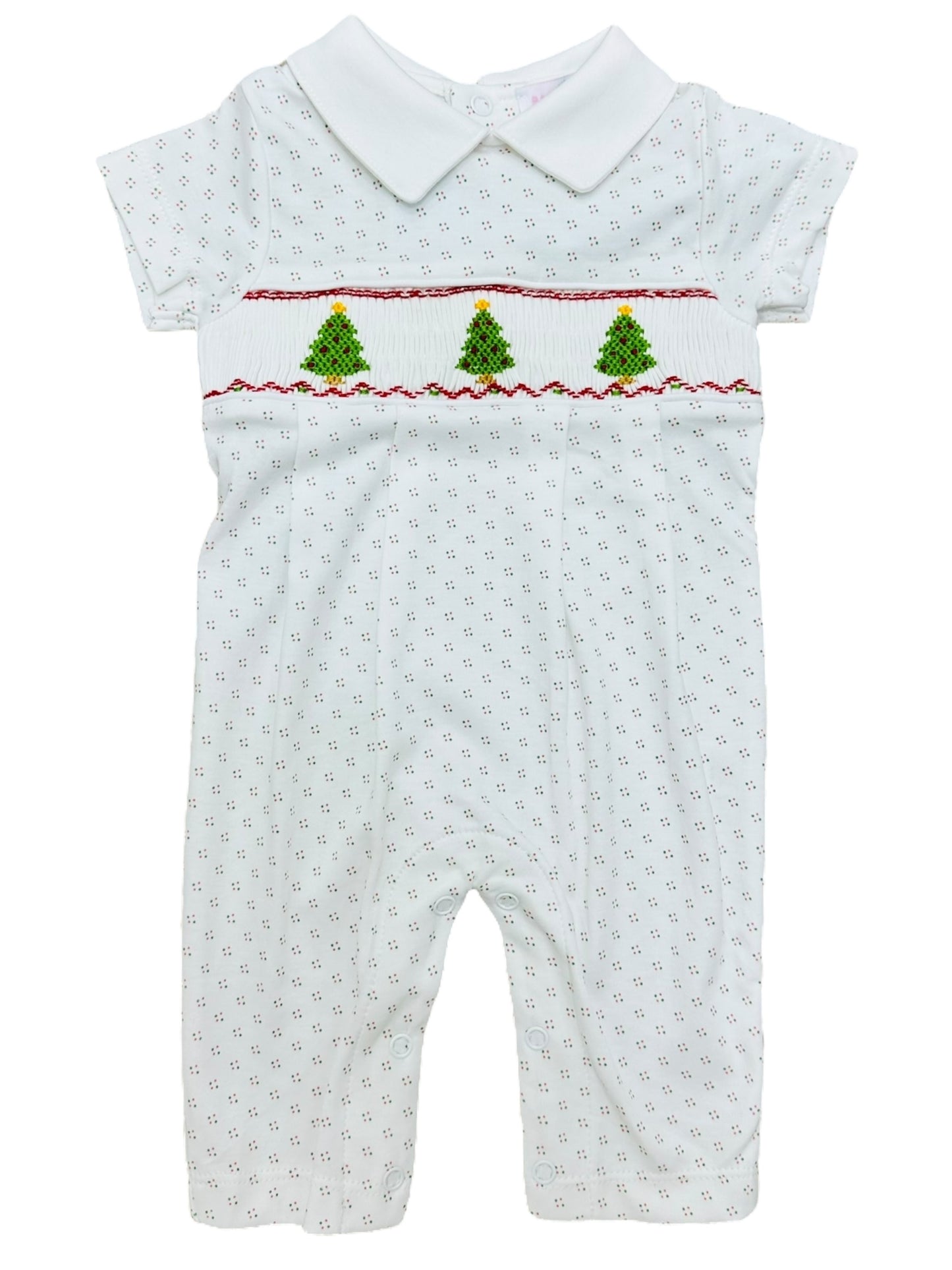 Christmas Trees, Hand SMK Pima Romper 