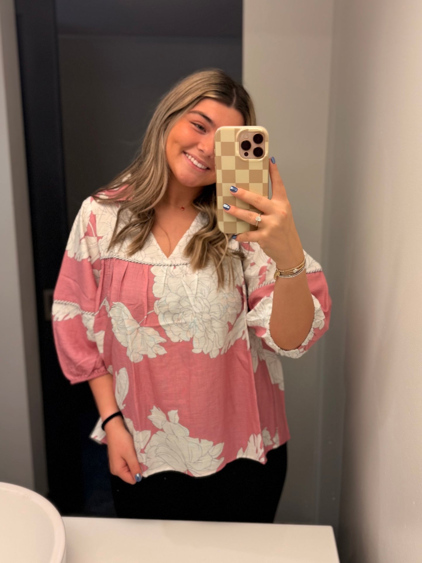 Blush Bonnet Floral Top