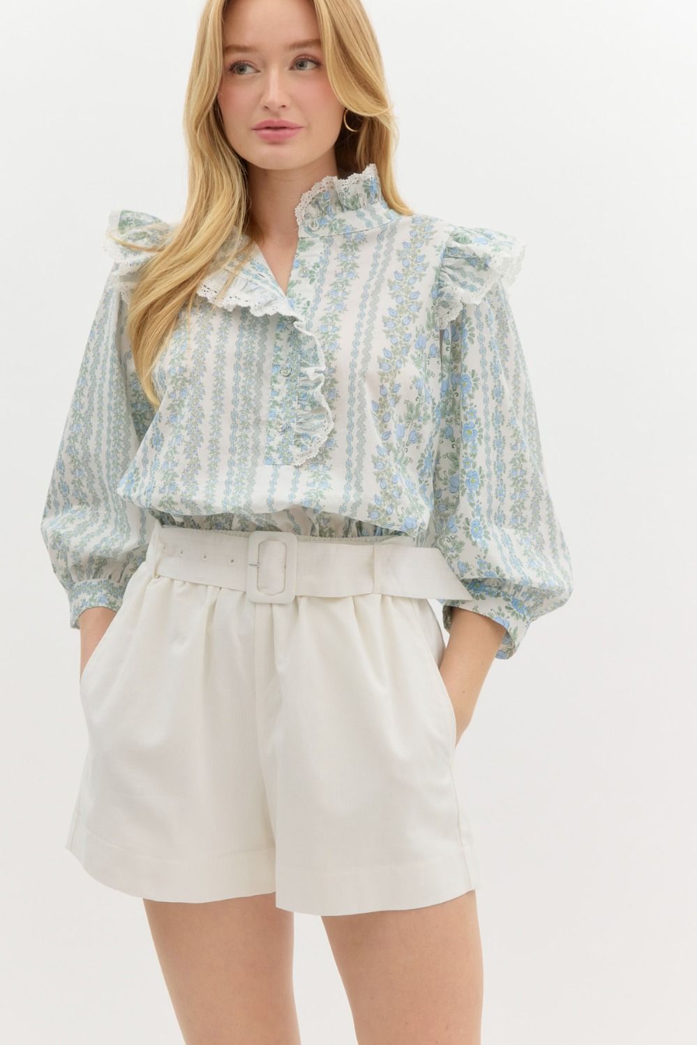 Blue Bridgette Blouse