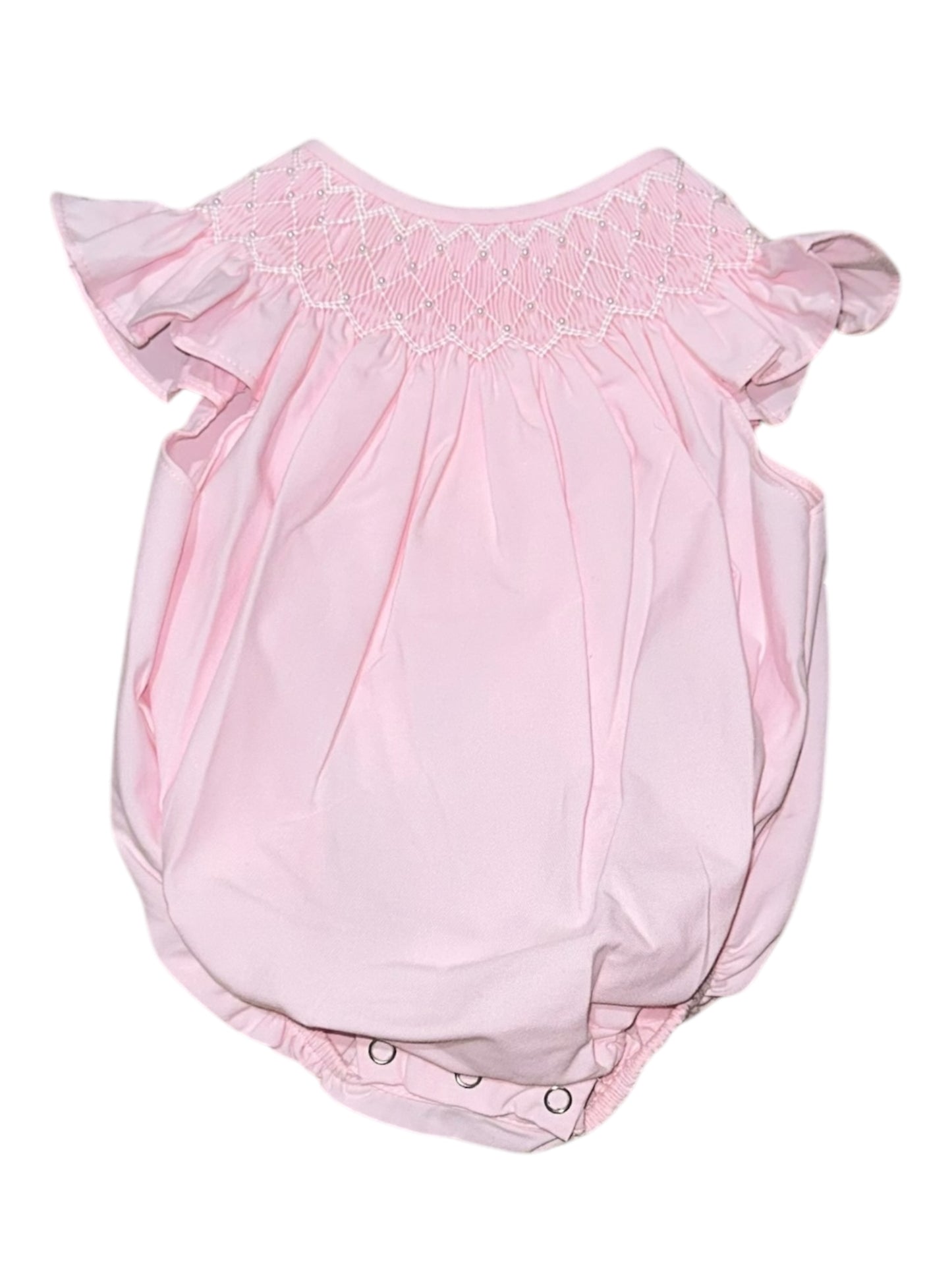 Cathrine Pearl Pink Smocked Bubble Sweet Dreams