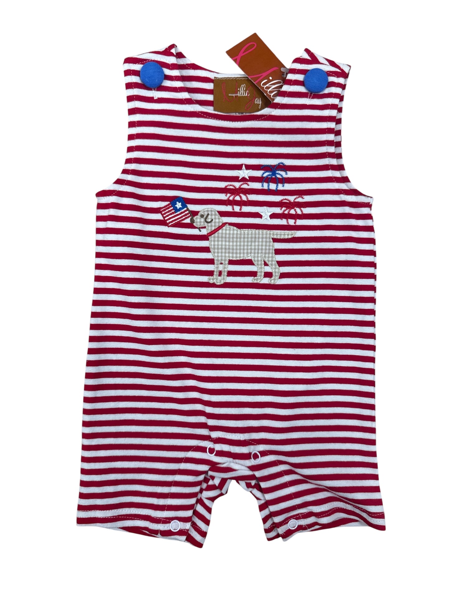 Patriotic Puppy Romper | Millie Jay NWT