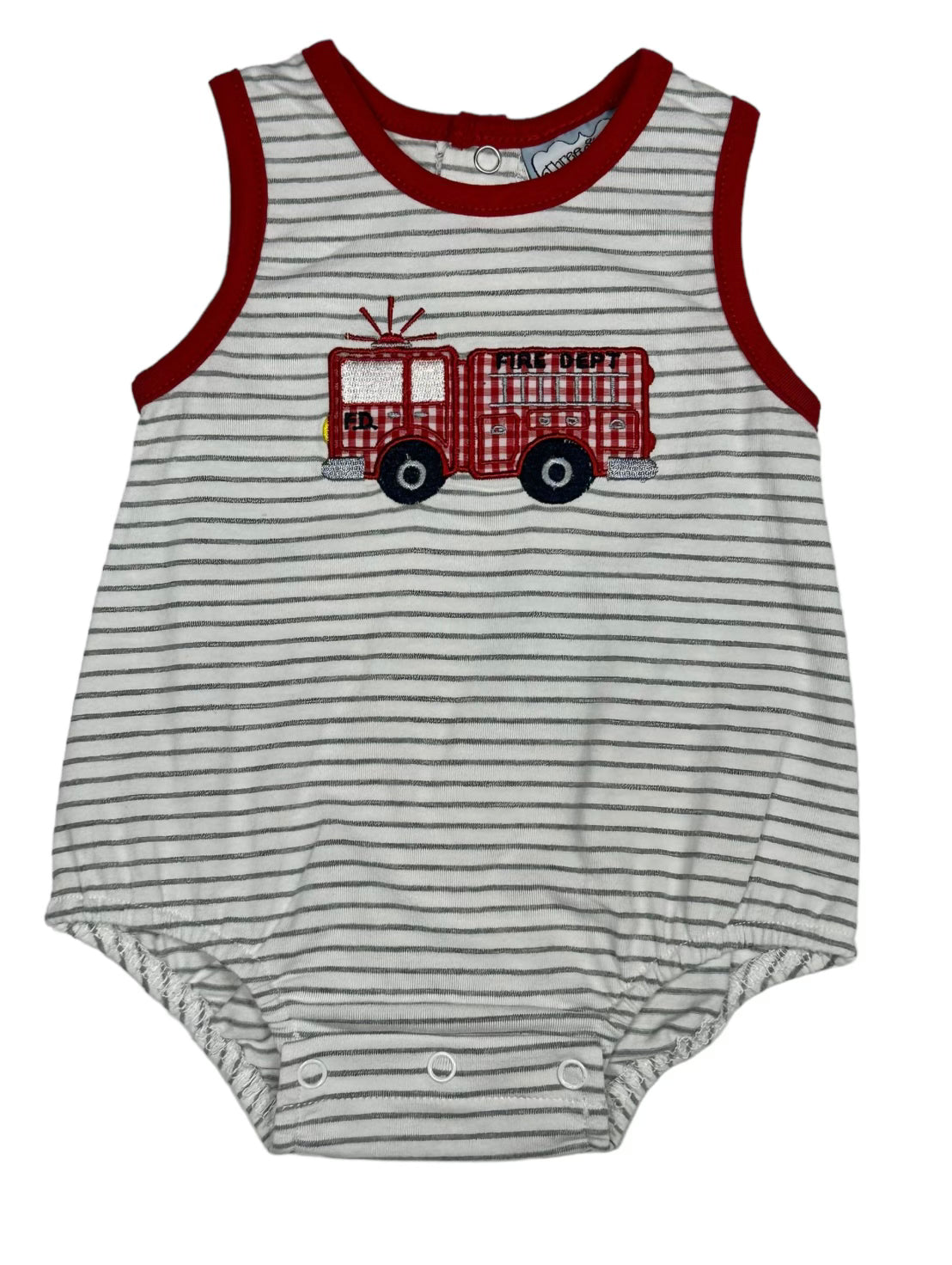 Firetruck Appliqué Boy Bubble