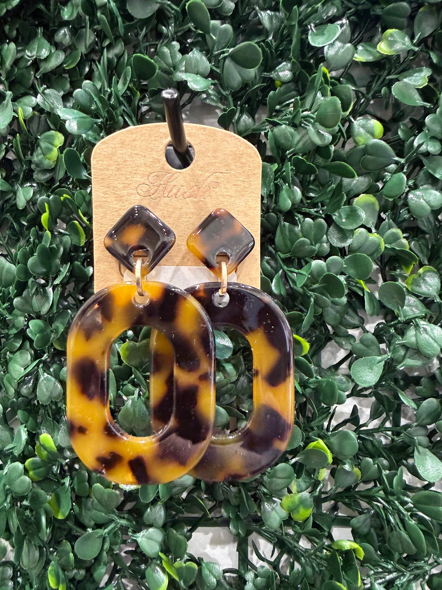 Dark Brown Tortoise Earrings