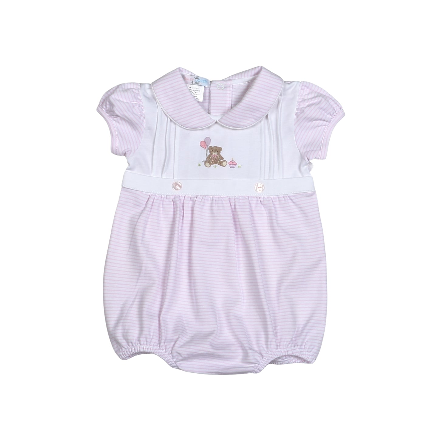 Pink bear hand embroidery bubble