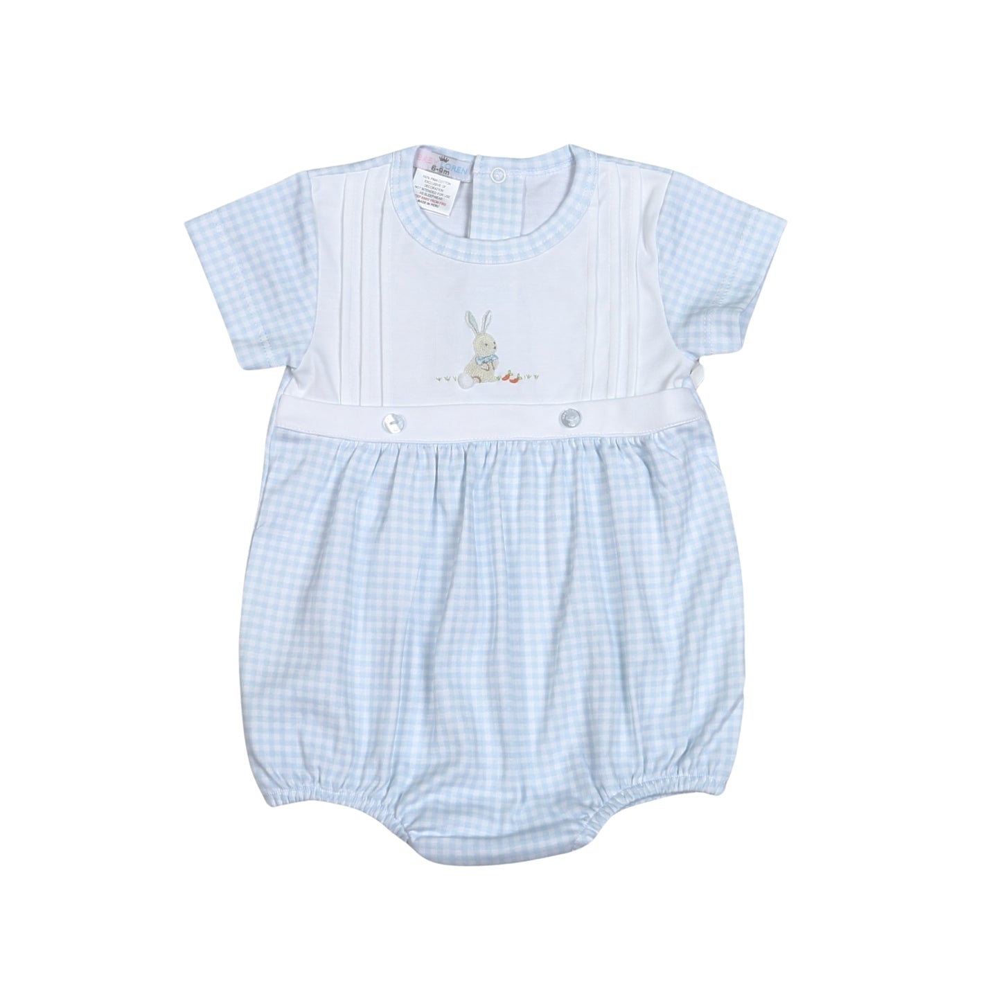 Blue hand embroidery Easter bunny bubble