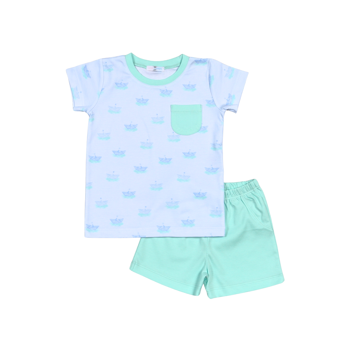 Paper Boats Short Set