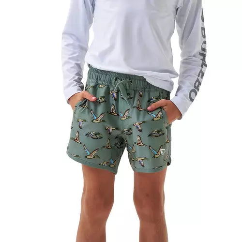Youth Swim Trunk - Jumbo Mallard Green |Burlebo