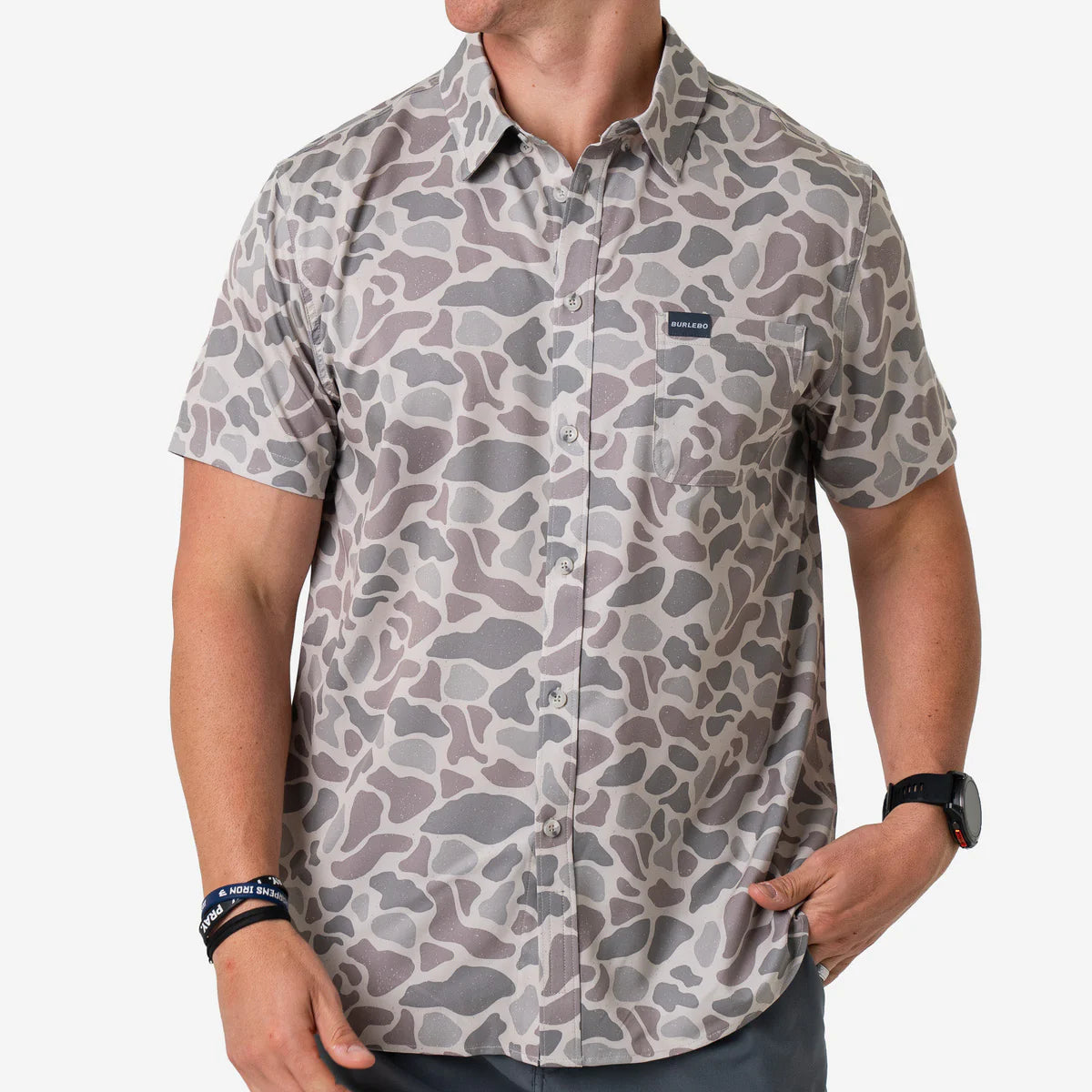Performance Button Up - Classic Deer Camo |Burlebo