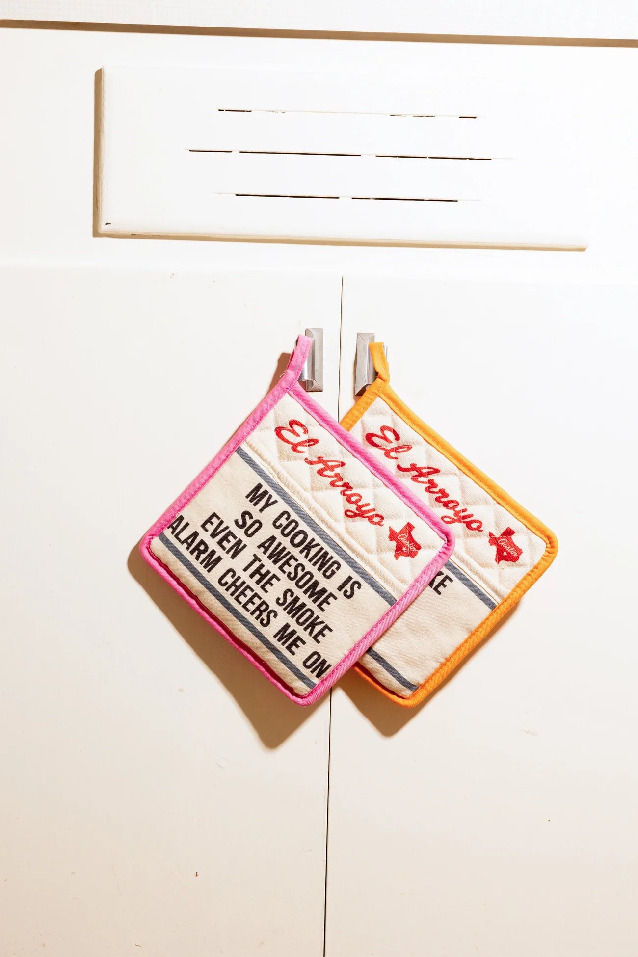 Smoke Alarm Marquee Pot Holders (Set of 2)