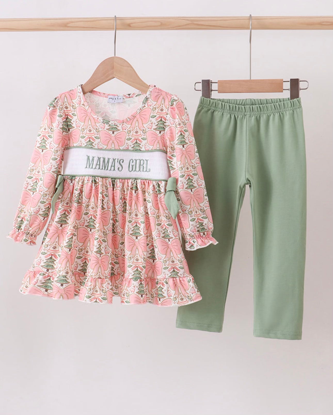 Mama’s Girl Smocked Christmas Set