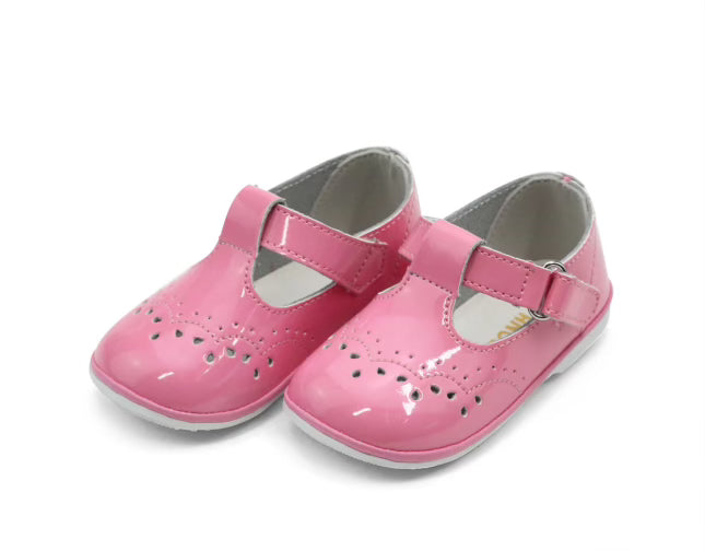 Malibu Pink Birdie Toddler T-Strap Patent