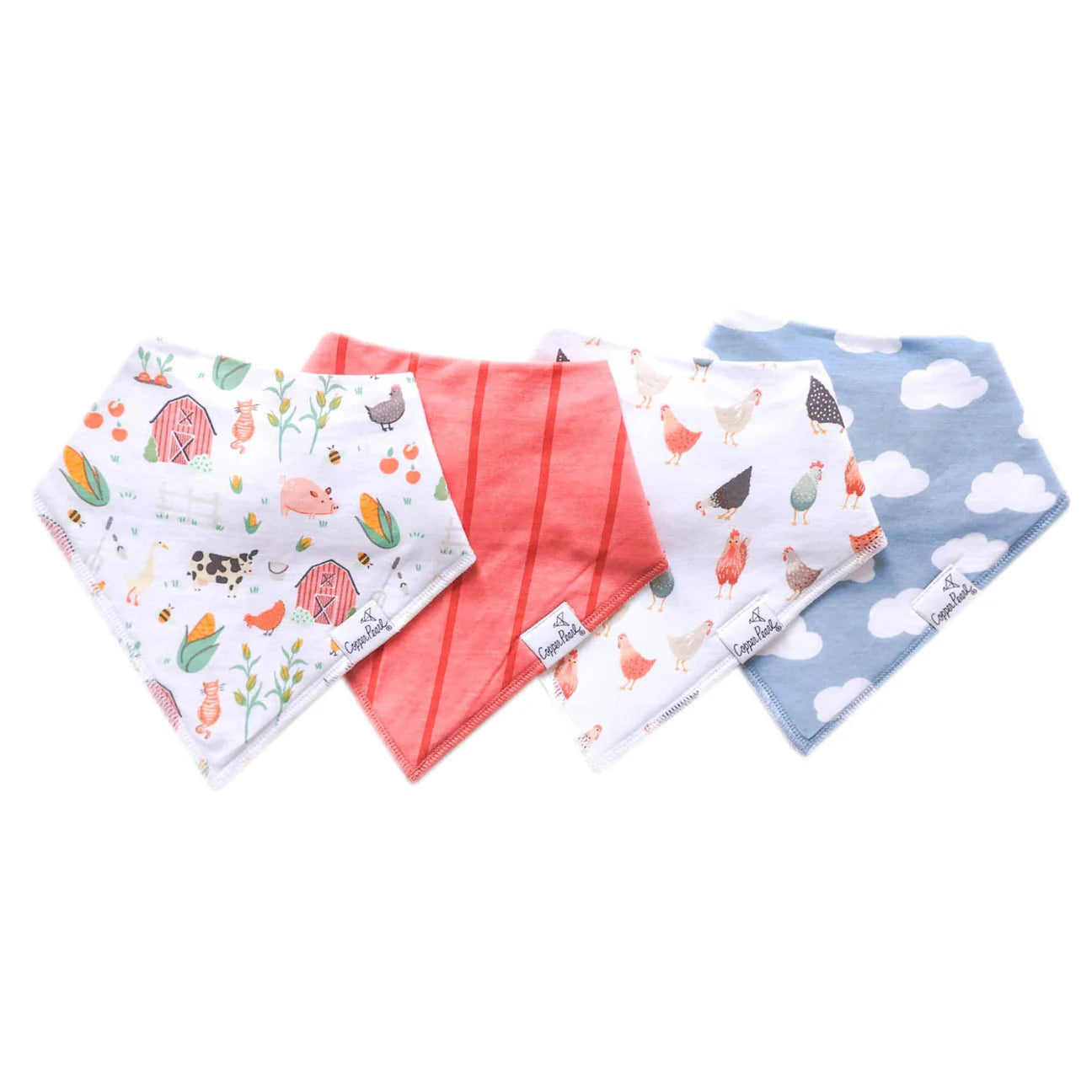 Farmstead Baby Bandana Bibs Copper Pearl