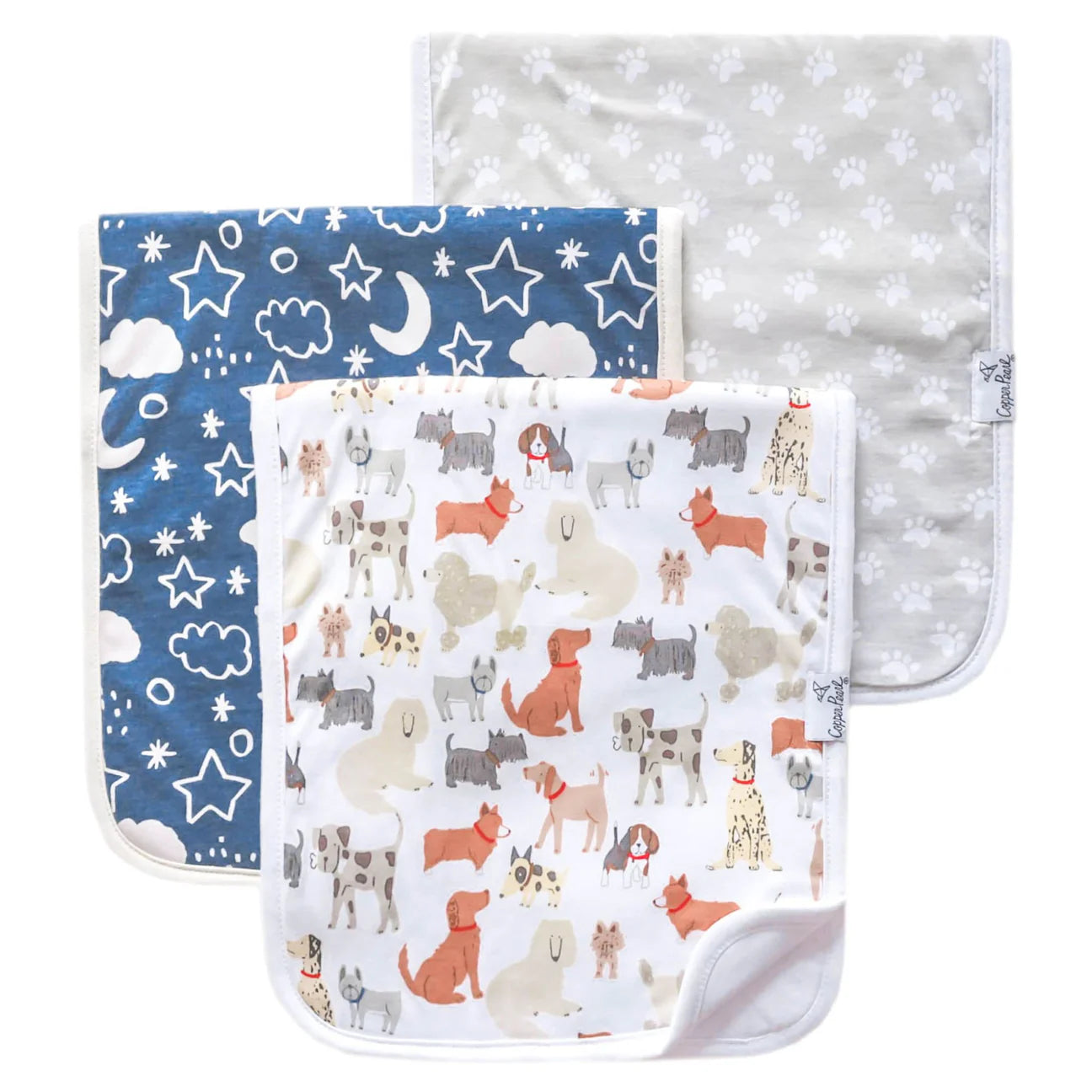 Rufus Premium Burp Cloths Copper Pearl