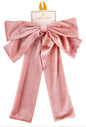 Pink velvet bow