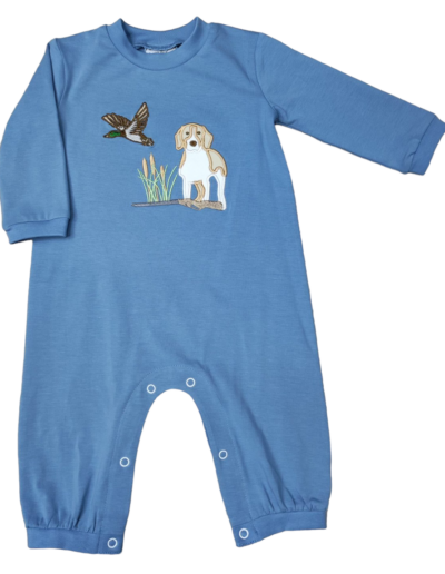 Duck hunting appliqué romper