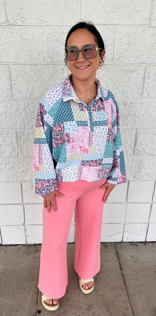 Parker Patchwork Pullover Simply Southern