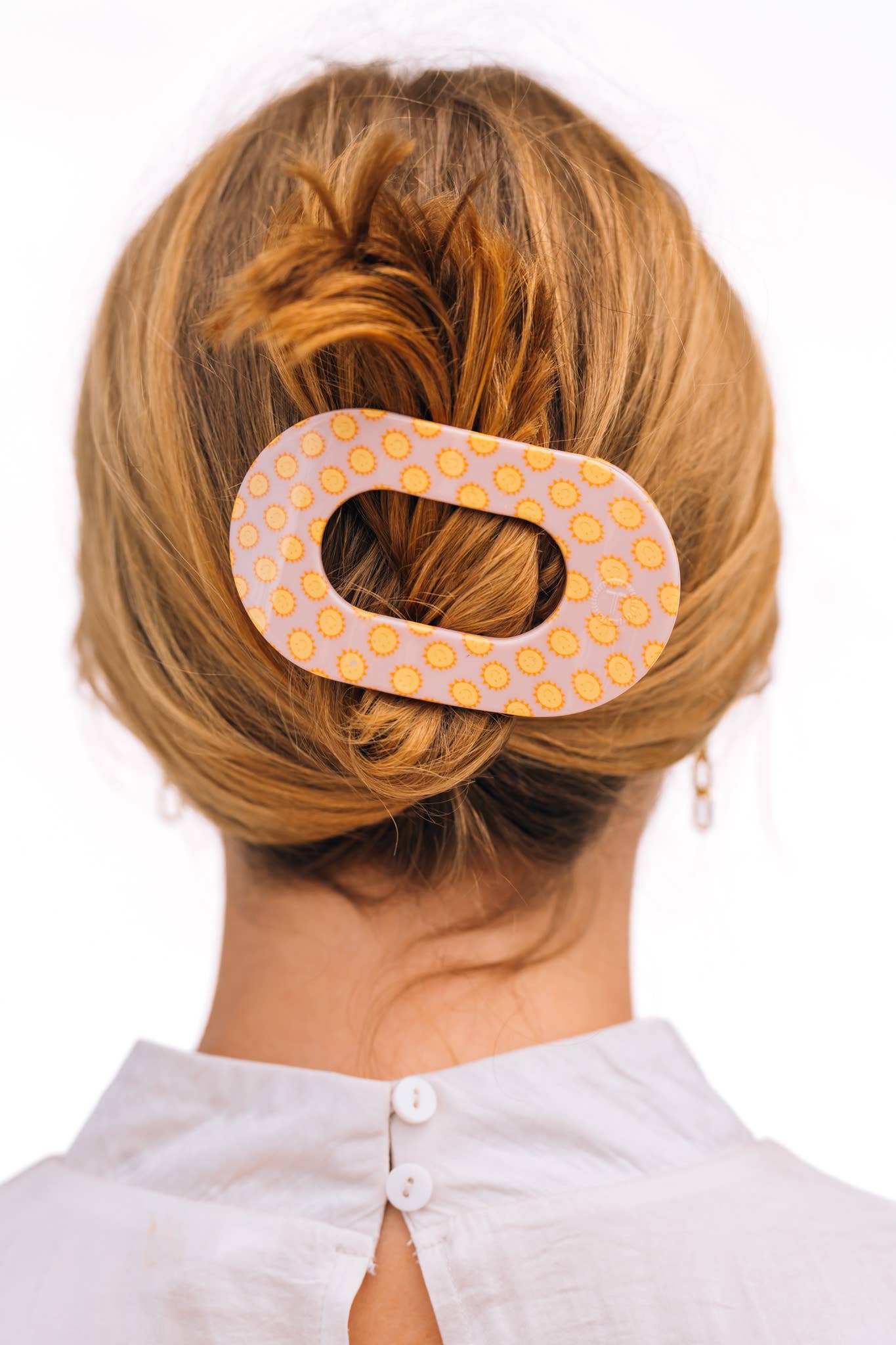 Sunny Days Ahead Round Flat Hair Clip | Medium