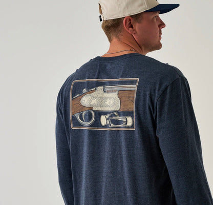 BURLEBO Shotgun - LS - Heather Navy Burlebo