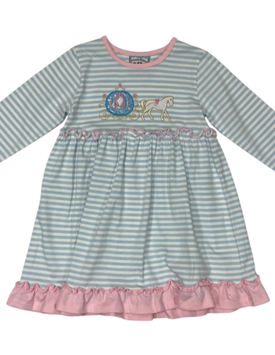 Horse & Carriage Appliqué dress- Three Sisters