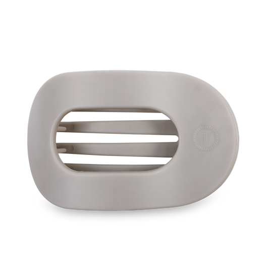 Silver Flames Round Flat Hair Clip | Large