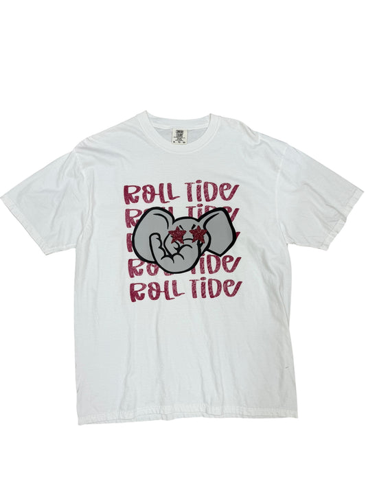 White Roll Tide Tee