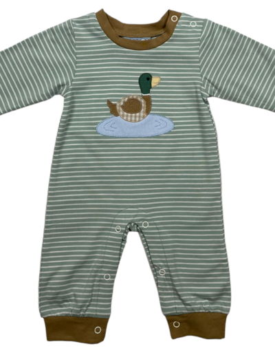 Duck appliqué boy romper